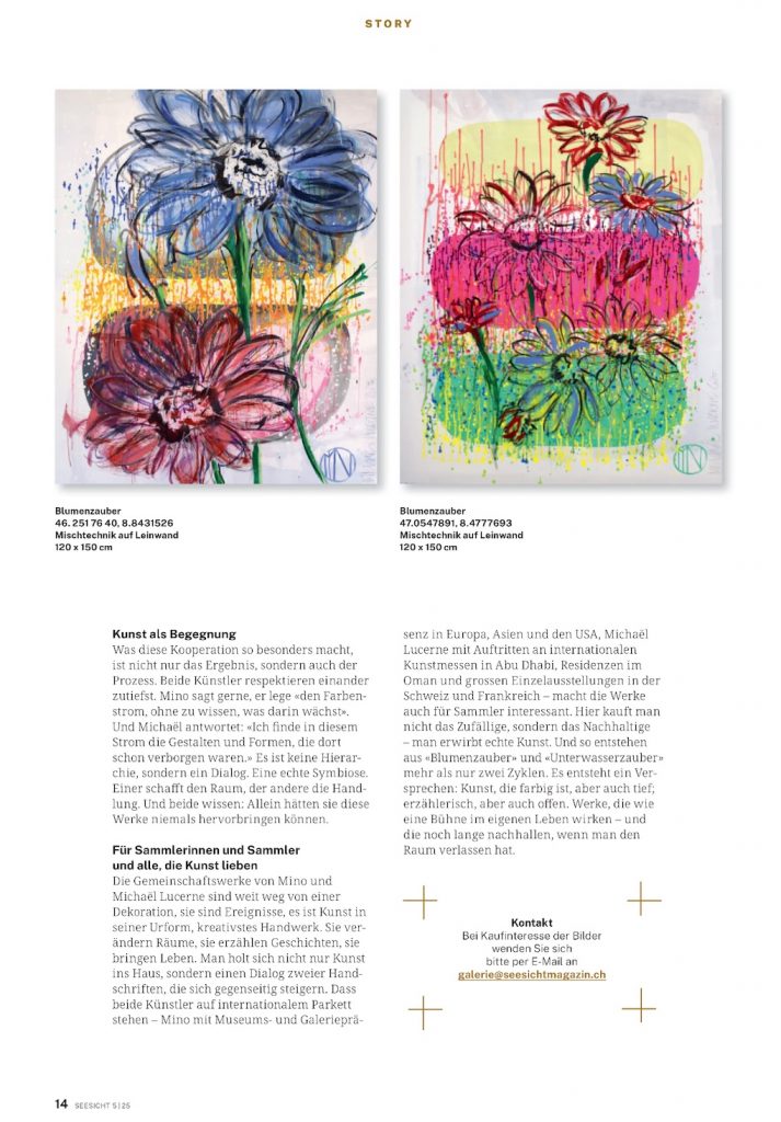 MICHAËL LUCERNE & MINO SEESICHTMAGAZIN / OKTOBER 2025
